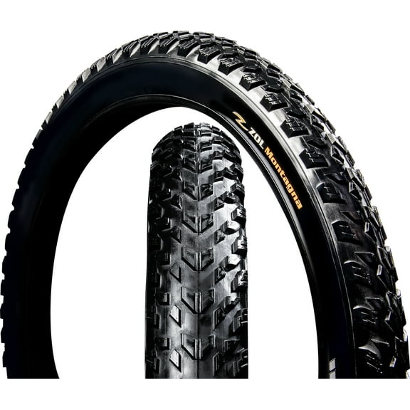 Zol Montagna Mtb Mountain Wire Bike Bicycle Tire 26x2.25" Black (2 pcs)