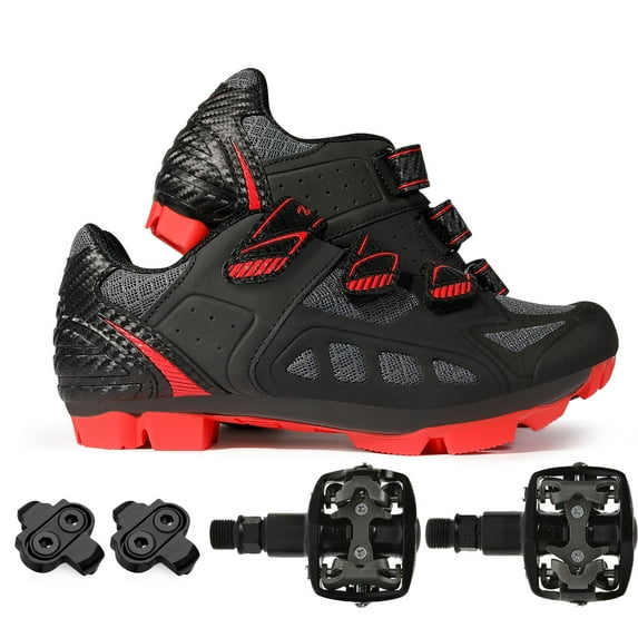 Zol Predator Mtb Mountain Bike and Indoor Cycling Shoes with Pedals and Cleats (38 CM (EU)/6 (US))