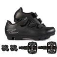 thumbnail image 1 of Zol Raptor Mtb and Indoor Cycling Shoes with Pedals and Cleats (5.5, Black), 1 of 9