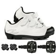 thumbnail image 1 of Zol Raptor Mtb and Indoor Cycling Shoes with Pedals and Cleats (7.5, White), 1 of 9