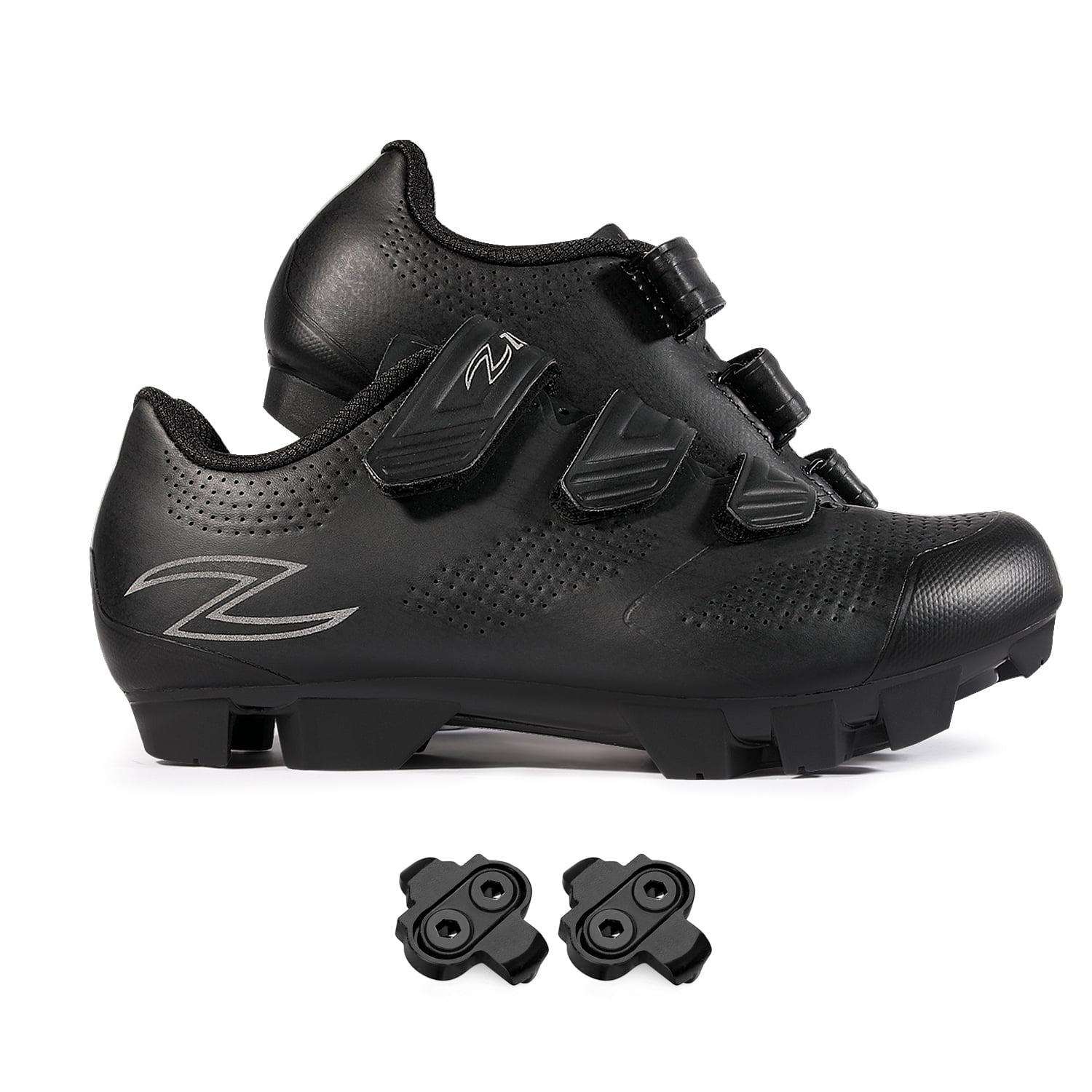 Zol Raptor and Indoor Cycling Shoes with Spd Cleats (5.5, Black