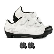 Zol Raptor  and Indoor Cycling Shoes with Spd Cleats (5.5, White)