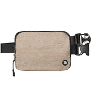 Zol Square Waist Bag Unisex Mini Belt Bag with Adjustable Strap Small Waist Pouch for Workout Running Traveling Hiking. (Khaki)