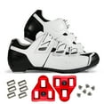 thumbnail image 1 of Zol Stage Road Cycling Shoes 6-Degree Delta Look Cleats Included Compatible with Peloton (White, 8), 1 of 1
