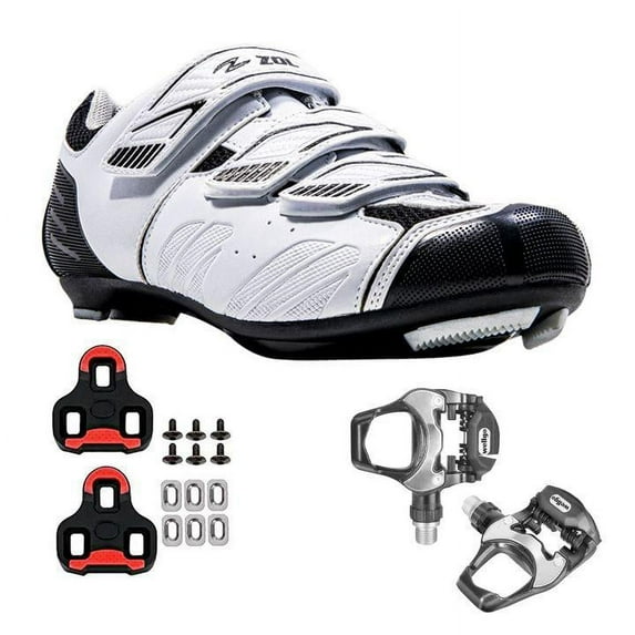 Zol Stage Road Cycling Shoes with Pedals and Cleats (40 CM (EU)/ 7.5 (US), New with box)