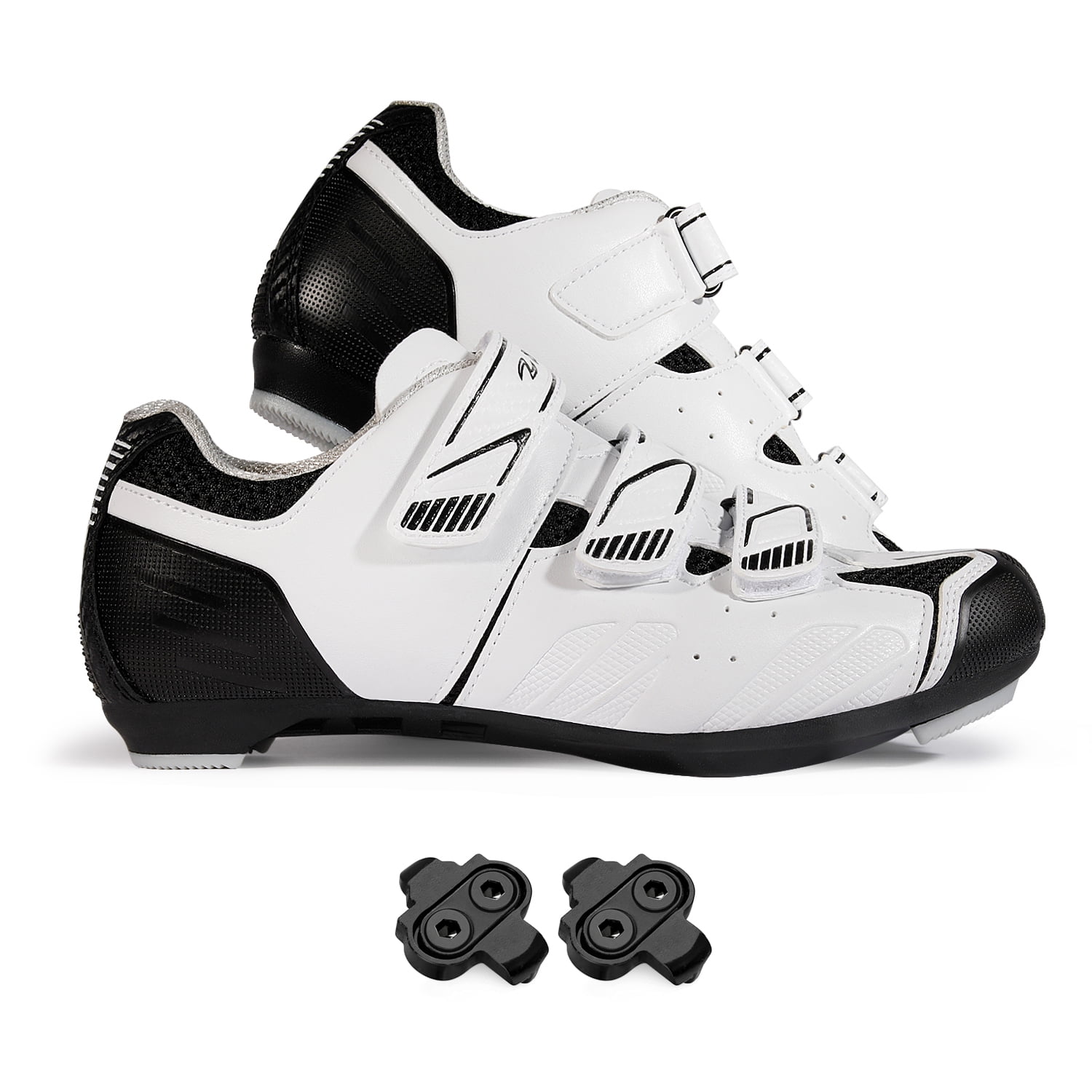 Zol Stage Road Cycling Shoes with Spd Mtb Cleats (11.5, WHITE