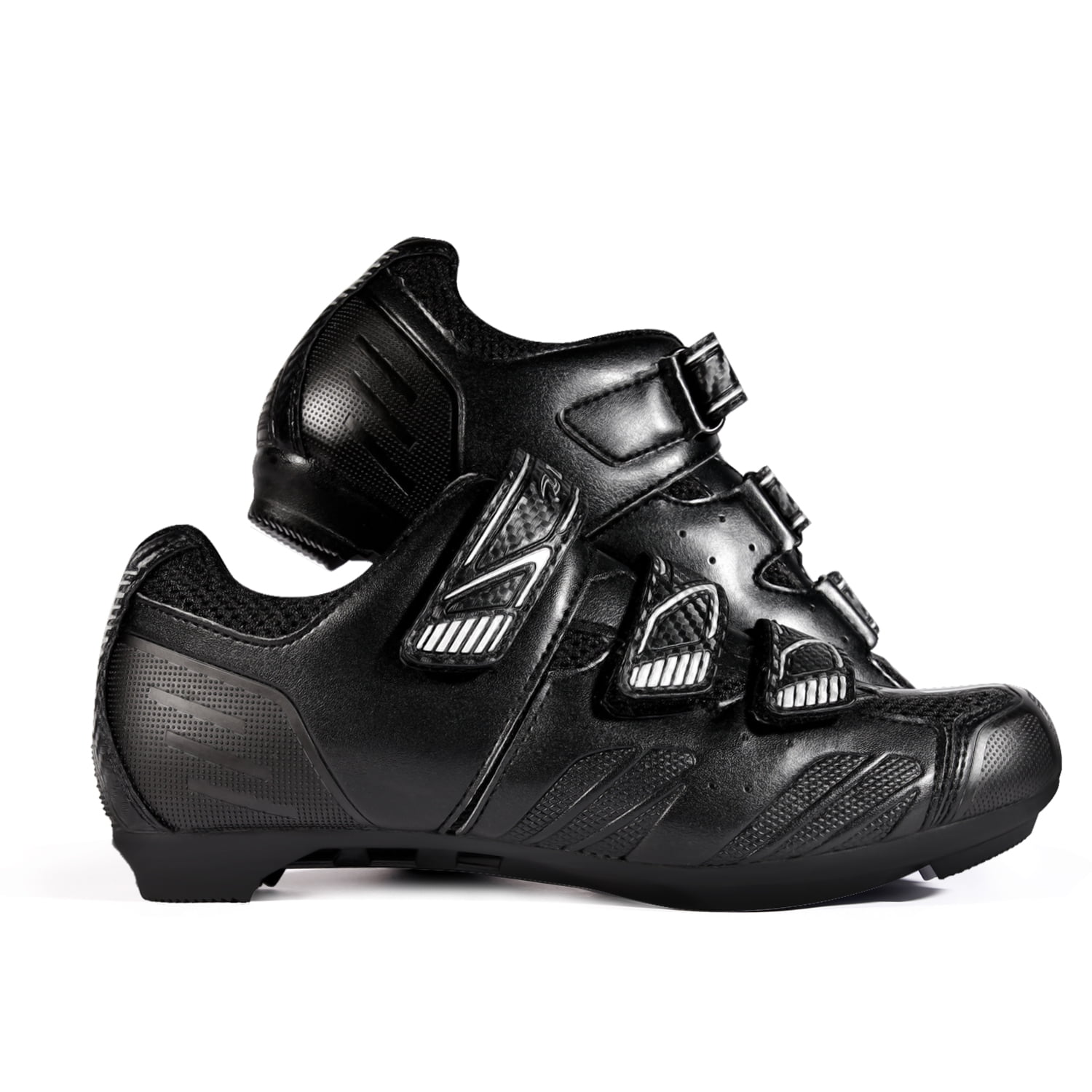 Zol Stage Unisex Women Men Road Bike Cycling Shoes (7.5, Black