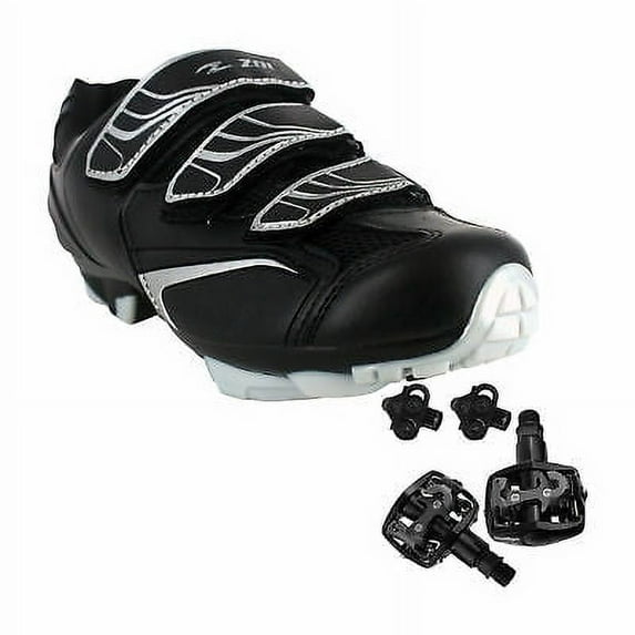 Zol Trail MTB and Indoor Cycling Shoes Pedals & Cleats Bundle