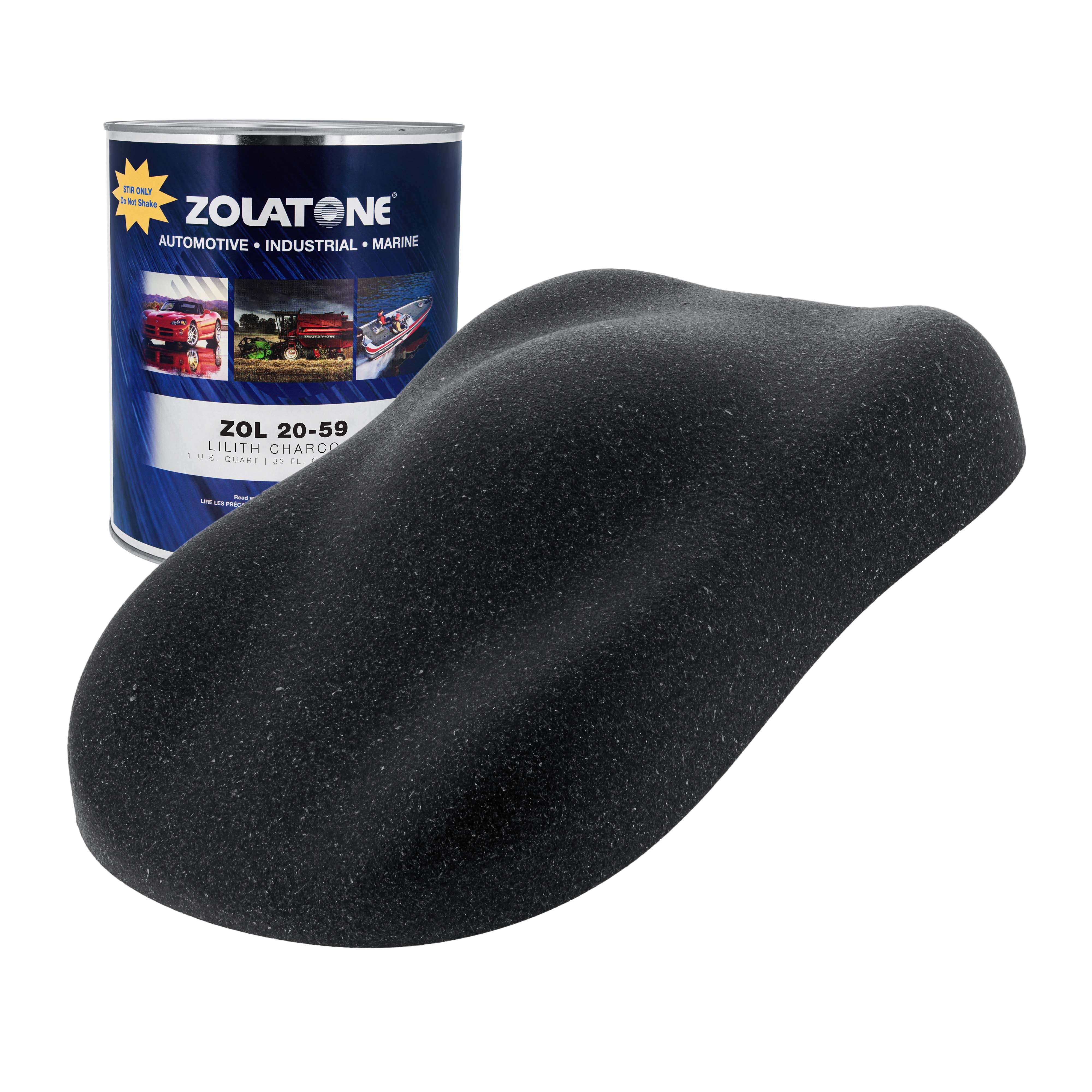 Zolatone Lilith Charcoal - 20 Series Stock Color Spatter Finish, Quart 