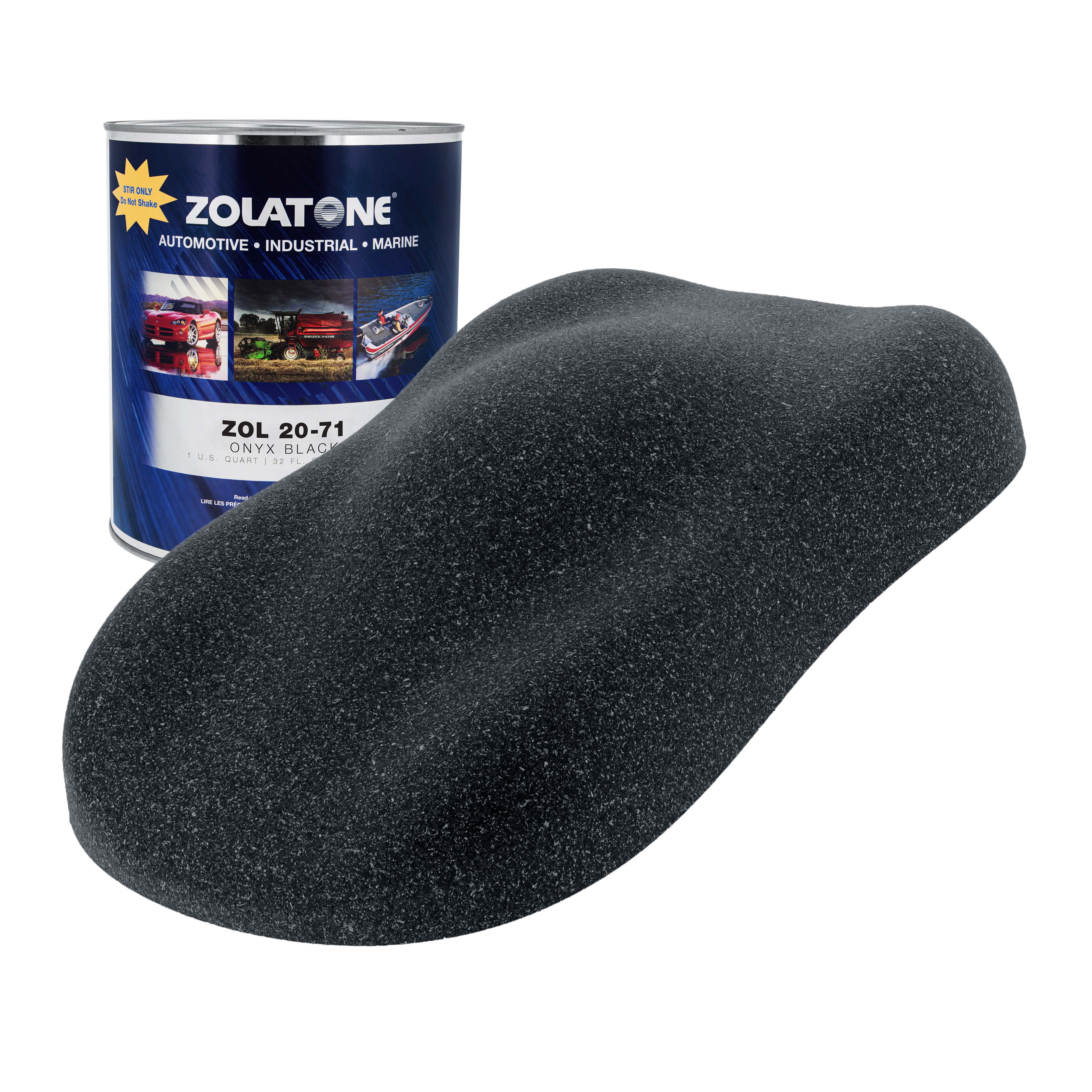 Zolatone Onyx Black 20 Series Stock Color Spatter Finish, Quart