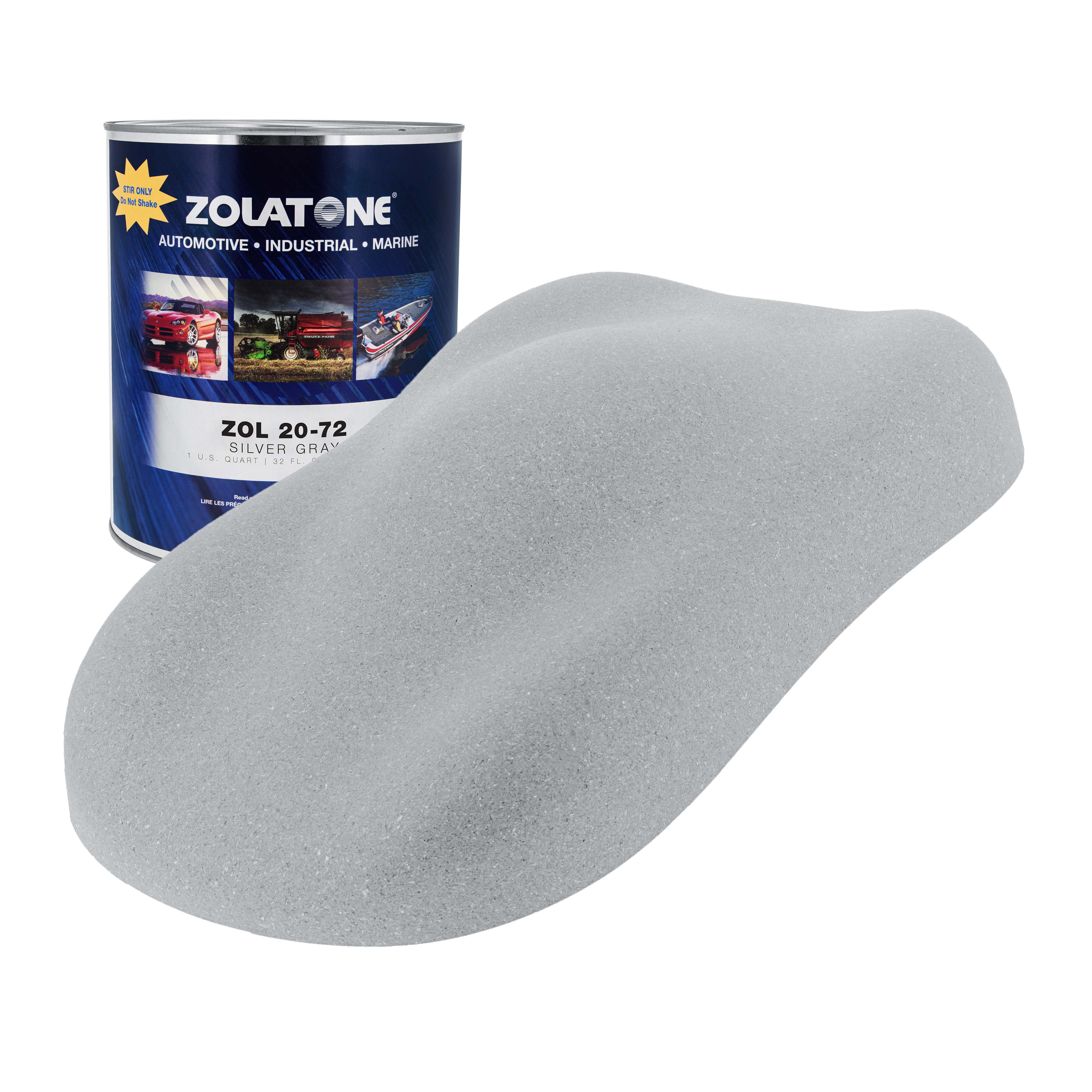 Zolatone Silver Gray 20 Series Stock Color Spatter Finish, Quart