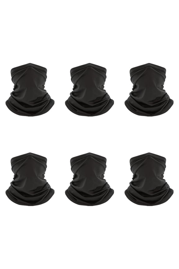 6 Pack Neck Gaiter for Men Women Breathable Outdoor Face Mask Cover Headwear for Hiking Running Cycling and Fishing