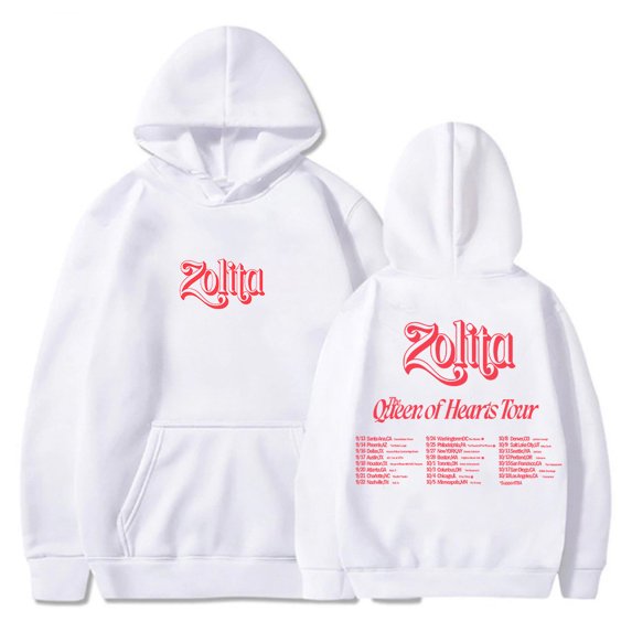 Zolita Merch The Queen of Hearts Tour Hoodie Long Sleeve Streetwear Men Women Hooded Sweatshirt