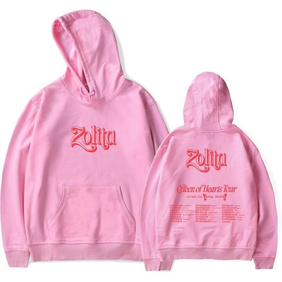 Zolita The Queen of Hearts Tour 2024 Merch Hoodie Pockets Drawstring Unisex Hooded Sweatshirt Fashion Clothing