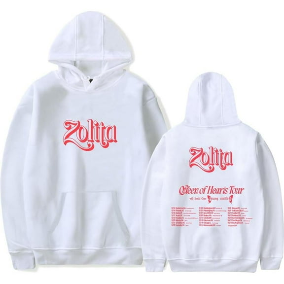 Zolita The Queen of Hearts Tour 2024 Merch Hoodie Pockets Drawstring Unisex Hooded Sweatshirt Fashion Clothing