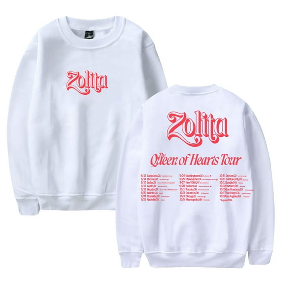 Zolita The Queen of Hearts Tour 2024 Merch Long Sleeve Streetwear Men Women Sweatshirt