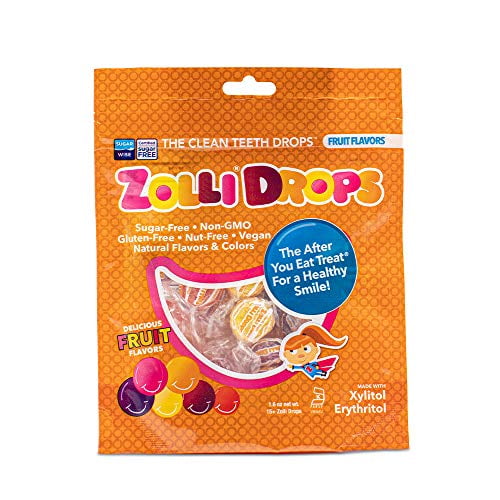 Zollipops Clean Teeth Zolli Drops Anti Cavity, Sugar Free Candy with Xylitol for a Healthy
