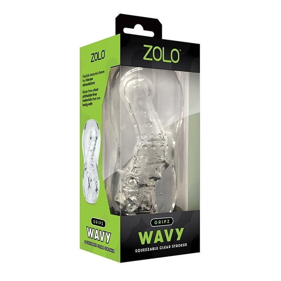 Zolo Gripz Wavy Stroker - Clear