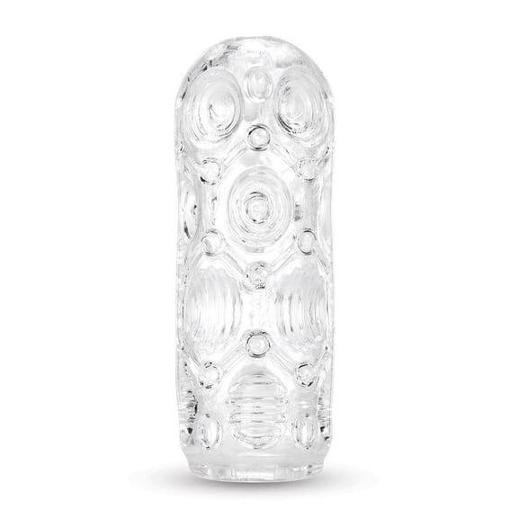 Zolo Lucid Tunnel Clear Flexible Manual Hand Stroker Male Masturbator, Clear