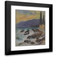 thumbnail image 1 of Zolo Palugyay 12x14 Black Modern Framed Museum Art Print Titled - Rocky Seashore with Cypresses (1925-1928), 1 of 5