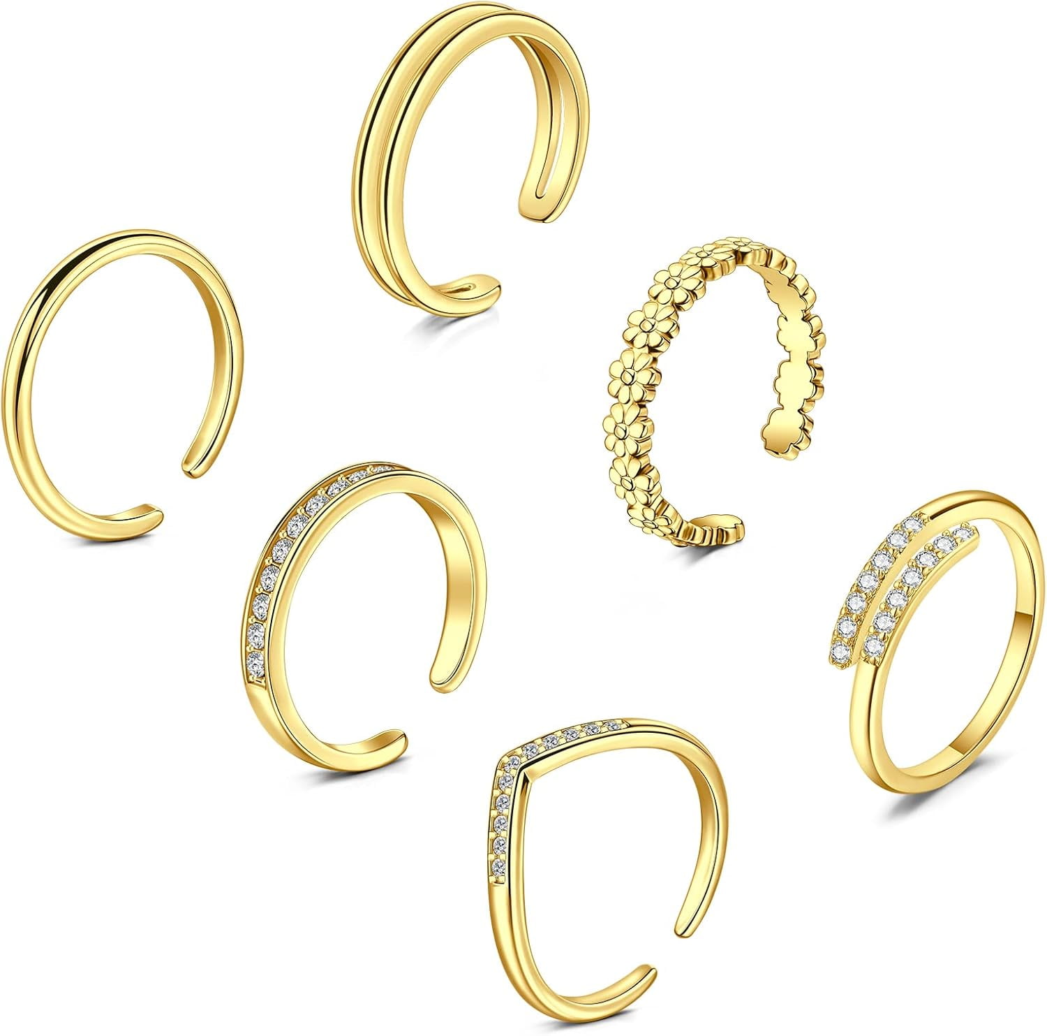 Zolure Stainless Steel Toe Rings And Anklets For Women