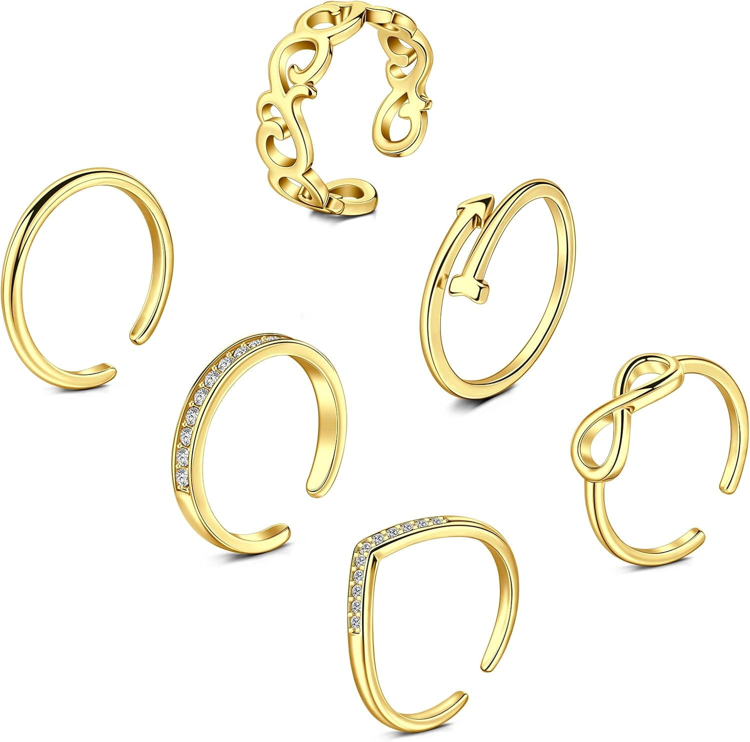 Zolure Stainless Steel Toe Rings And Anklets For Women