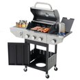 thumbnail image 1 of Zolyndo 3-Burners Propane Gas Grill Outdoor with Side Burner & Thermometer, Stainless Steel Propane Grill for Outdoor BBQ and Camping, Patio Backyard Barbecue, 33950 BTU Output, 1 of 7