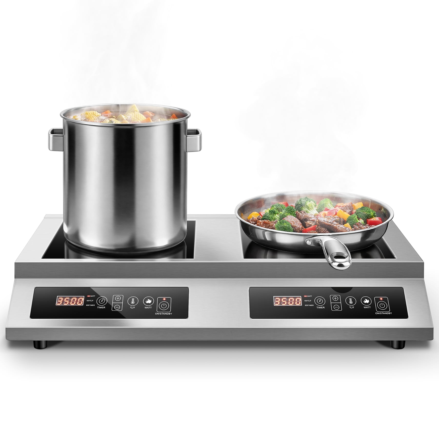 Zomagas 7000W Dual Burner Induction Cooktop, Portable 30" Countertop, Touch Control