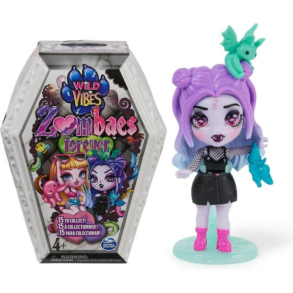 Zombaes Forever, Wild Vibes, Surprise Collectible Zombie Figure, Doll Accessorie