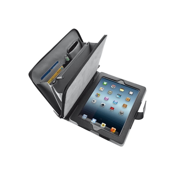 Trust Izar Organiser Folio - Protective case for tablet - black - for Apple iPad (3rd generation); iPad 1; 2; iPad with Retina display (4th generation)