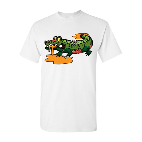 Zombie Alligator Undead Animals Adult DT T-Shirt Tee