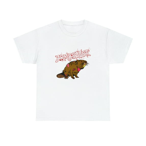 Zombie Animal Zombeaver Wild Life Halloween Tee T-shirt