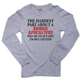 thumbnail image 1 of Zombie Apocalypse I'm So Excited! Men's Long Sleeve Grey T-Shirt, 1 of 2