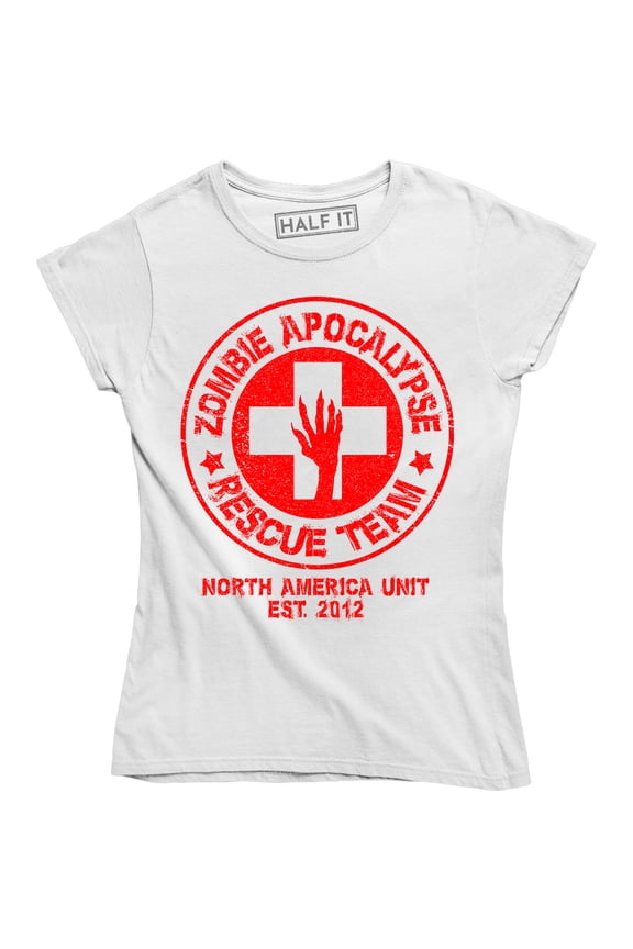 Zombie Apocalypse Rescue Team 2012 Funny Dead Horror Halloween T-Shirt