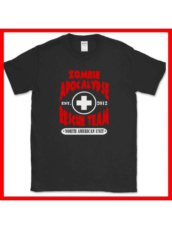 Zombie Apocalypse Rescue Team Funny TWD Horror TV Show Unisex T Shirt up to 5XL