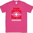 thumbnail image 1 of Zombie Apocalypse Rescue Team T-Shirt Funny TWD Horror TV Show Novelty Tee - Pink, S, 1 of 1