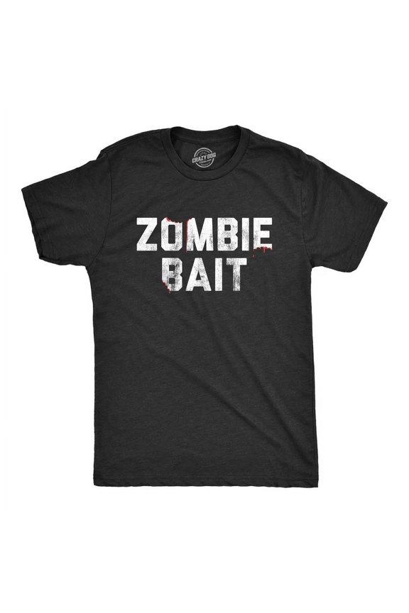 Zombie Bait Shirt Funny Undead Gas Mask Apocalypse Graphic Tee