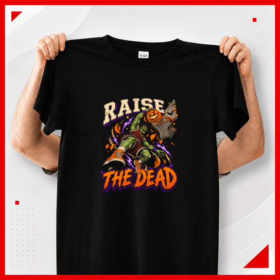 Zombie Basketball Dunk Halloween Creepy Sports Art Unisex T-Shirt