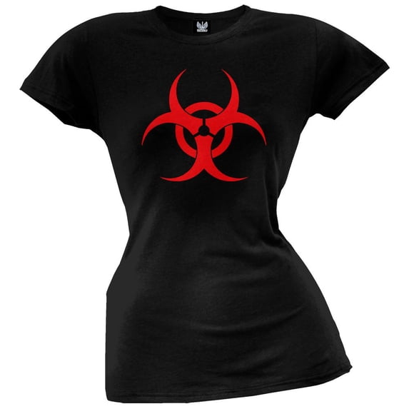 Zombie Biohazard Symbol Juniors T-Shirt - X-Large