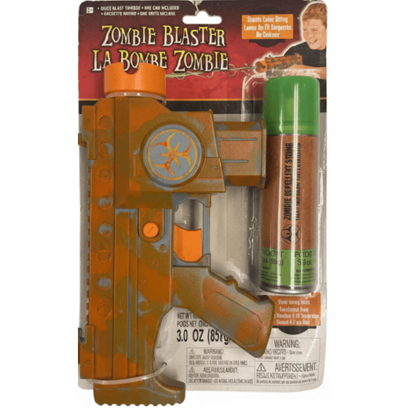 Zombie Blaster Toy Gun with Slime String Halloween Novelty Blaster Set