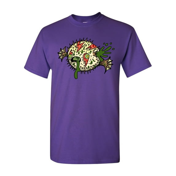Zombie Blowfish Undead Animals Adult DT T-Shirt Tee