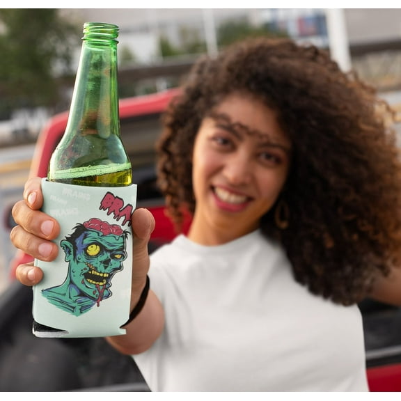 Zombie Brains Halloween Drink Sleeves, 6 Count