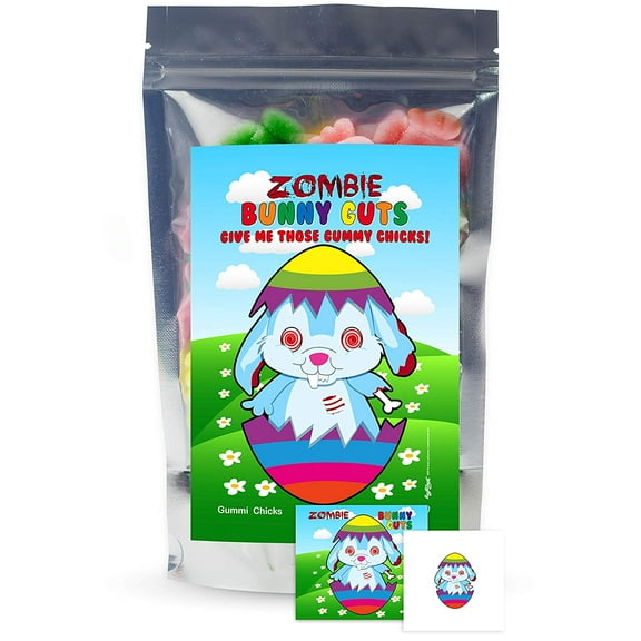Zombie Bunny Guts Gummy Chicks Easter Basket Stuffer Candy