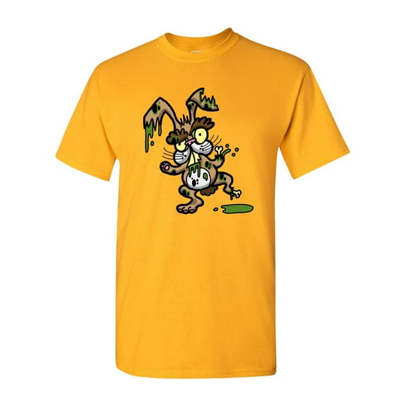 Zombie Bunny Undead Animals Adult DT T-Shirt Tee