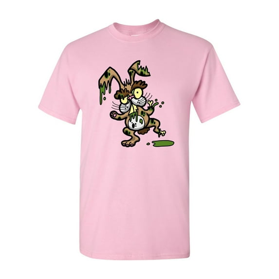 Zombie Bunny Undead Animals Adult DT T-Shirt Tee