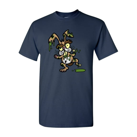 Zombie Bunny Undead Animals Adult DT T-Shirt Tee