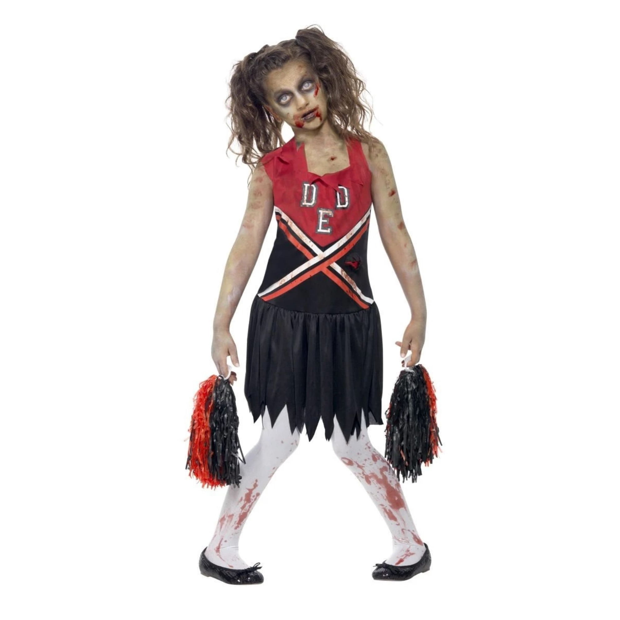 : Smiffys Cheerleader Costume, Black : Clothing, Shoes