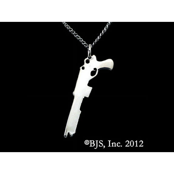 Zombie Clean Up Shotgun Silhouette Supernatural Survival Skills Necklace Made of Sterling Silver