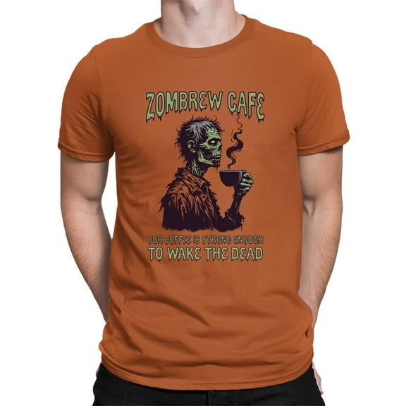 Zombie Coffee Lover Halloween Tee T-shirt Color Men's