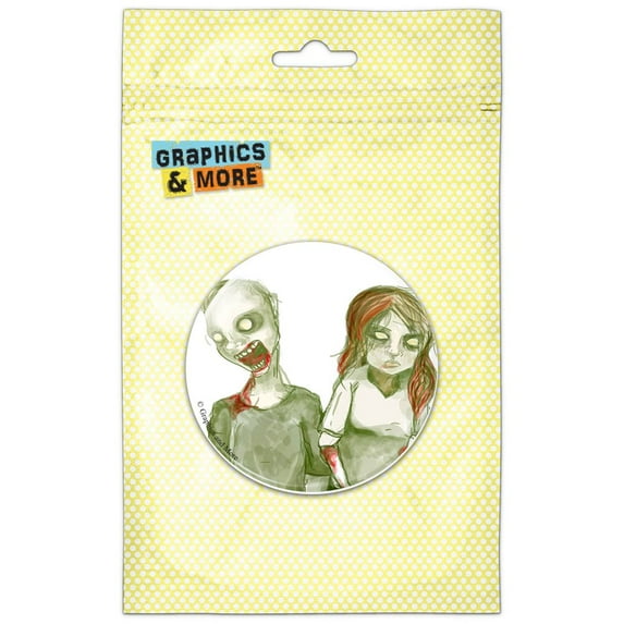 Zombie Couple Color Undead Refrigerator Button Magnet